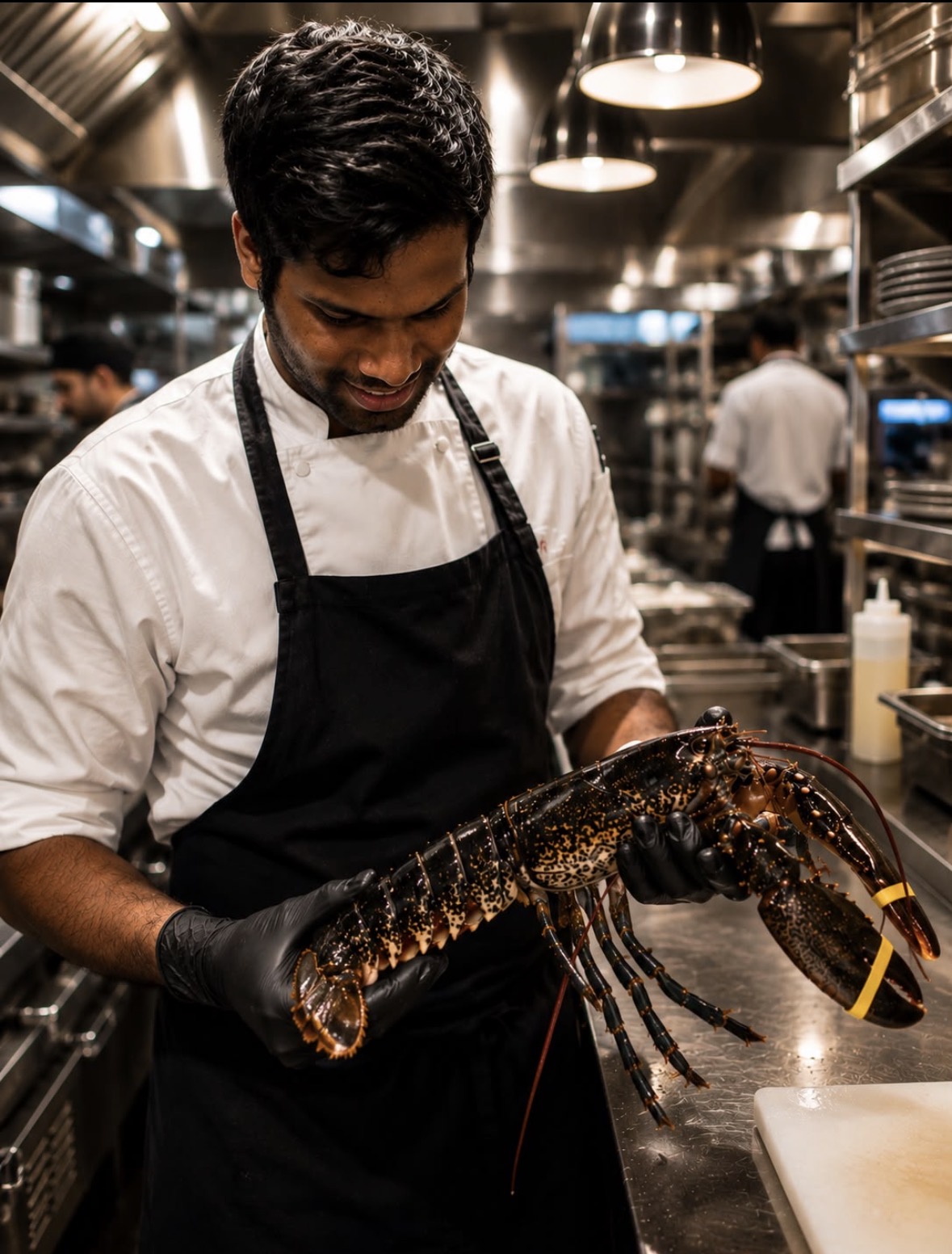 Fine dining seafood plate