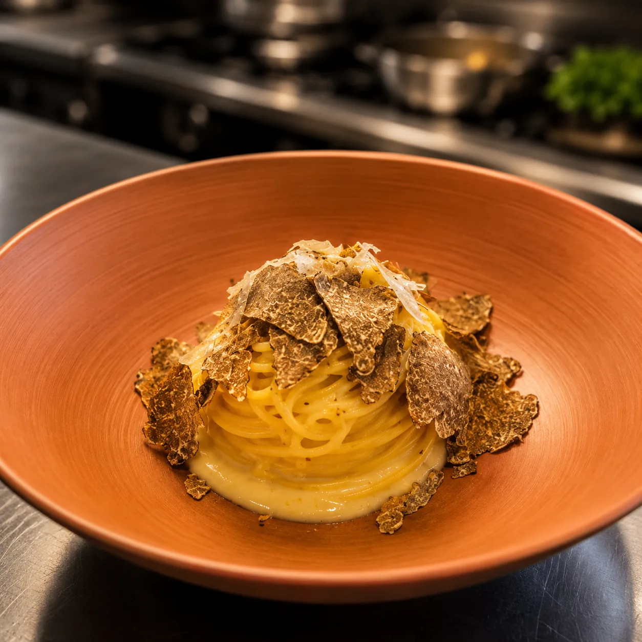 Tajarin pasta with fresh white truffle